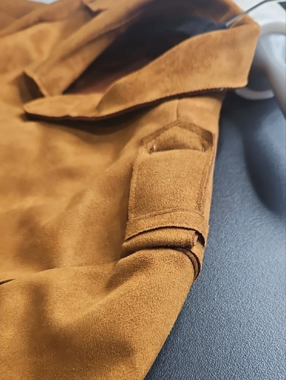 Forever 21 Womens Suede Long Trench Coat in Brown - Picture 9 of 9
